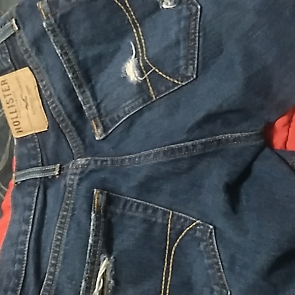 Distressed Jeans  Dark Classic Straight Hollister  26 X 30 - Picture 8 of 16